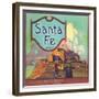 Santa Fe Orange Label - Redlands, CA-Lantern Press-Framed Premium Giclee Print