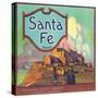 Santa Fe Orange Label - Redlands, CA-Lantern Press-Stretched Canvas