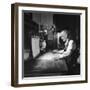 Santa Fe Railroad Dispatcher Working on a Freight Train-Bernard Hoffman-Framed Photographic Print