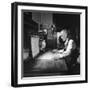 Santa Fe Railroad Dispatcher Working on a Freight Train-Bernard Hoffman-Framed Photographic Print