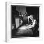 Santa Fe Railroad Dispatcher Working on a Freight Train-Bernard Hoffman-Framed Photographic Print