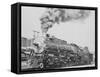 Santa Fe Railroad Steam Engine-null-Framed Stretched Canvas