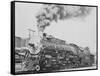 Santa Fe Railroad Steam Engine-null-Framed Stretched Canvas