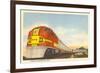 Santa Fe Streamlined Train-null-Framed Art Print