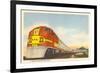 Santa Fe Streamlined Train-null-Framed Art Print