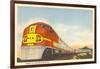 Santa Fe Streamlined Train-null-Framed Art Print