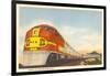 Santa Fe Streamlined Train-null-Framed Art Print