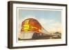 Santa Fe Streamlined Train-null-Framed Art Print