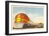 Santa Fe Streamlined Train-null-Framed Art Print