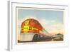 Santa Fe Streamlined Train-null-Framed Art Print