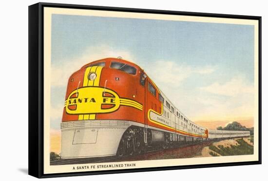 Santa Fe Streamlined Train-null-Framed Stretched Canvas