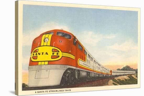 Santa Fe Streamlined Train-null-Stretched Canvas