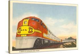 Santa Fe Streamlined Train-null-Stretched Canvas