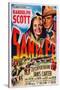 Santa Fe, Top from Left: Janis Carter, Randolph Scott, 1951-null-Stretched Canvas