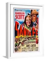 Santa Fe, Top from Left: Janis Carter, Randolph Scott, 1951-null-Framed Art Print