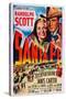 Santa Fe, Top from Left: Janis Carter, Randolph Scott, 1951-null-Stretched Canvas