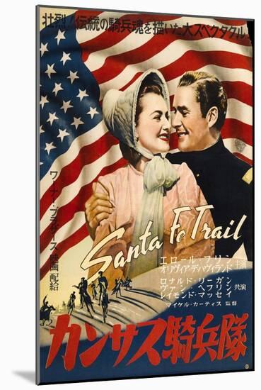 Santa Fe Trail, Japanese Movie Poster, 1940-null-Mounted Art Print