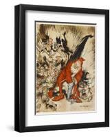 Santa Filling Stockings-Arthur Rackham-Framed Photographic Print