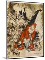 Santa Filling Stockings-Arthur Rackham-Mounted Photographic Print