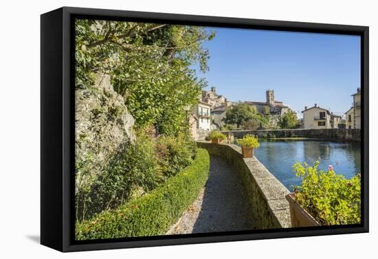 Santa Fiora, the Water Basin at Fiora River Spring-Guido Cozzi-Framed Stretched Canvas