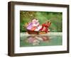 Santa Fishing-Nate Owens-Framed Giclee Print