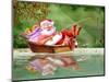 Santa Fishing-Nate Owens-Mounted Giclee Print