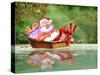 Santa Fishing-Nate Owens-Stretched Canvas