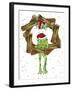 Santa Frog-Jennifer Zsolt-Framed Giclee Print