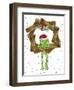 Santa Frog-Jennifer Zsolt-Framed Premium Giclee Print