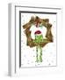 Santa Frog-Jennifer Zsolt-Framed Premium Giclee Print