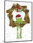 Santa Frog-Jennifer Zsolt-Mounted Premium Giclee Print