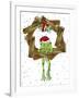 Santa Frog-Jennifer Zsolt-Framed Giclee Print