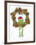 Santa Frog-Jennifer Zsolt-Framed Giclee Print