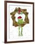 Santa Frog-Jennifer Zsolt-Framed Giclee Print