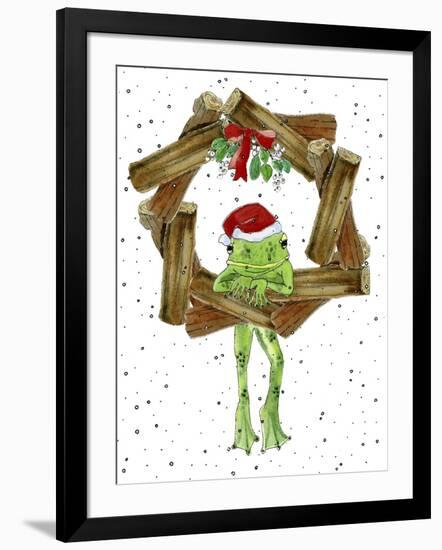 Santa Frog-Jennifer Zsolt-Framed Giclee Print