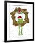 Santa Frog-Jennifer Zsolt-Framed Giclee Print