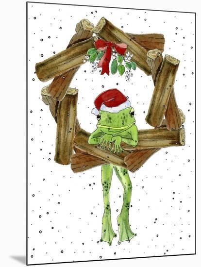 Santa Frog-Jennifer Zsolt-Mounted Giclee Print