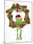 Santa Frog-Jennifer Zsolt-Mounted Giclee Print