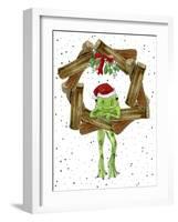 Santa Frog-Jennifer Zsolt-Framed Giclee Print