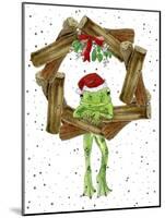 Santa Frog-Jennifer Zsolt-Mounted Giclee Print