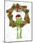 Santa Frog-Jennifer Zsolt-Mounted Giclee Print