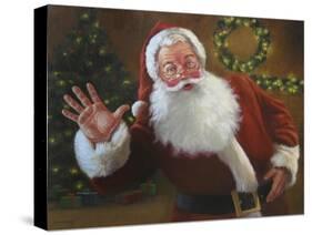 Santa Greeting-David Lindsley-Stretched Canvas