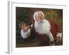 Santa Greeting-David Lindsley-Framed Giclee Print