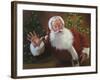 Santa Greeting-David Lindsley-Framed Giclee Print