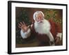 Santa Greeting-David Lindsley-Framed Giclee Print