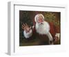 Santa Greeting-David Lindsley-Framed Giclee Print
