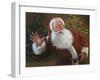 Santa Greeting-David Lindsley-Framed Giclee Print