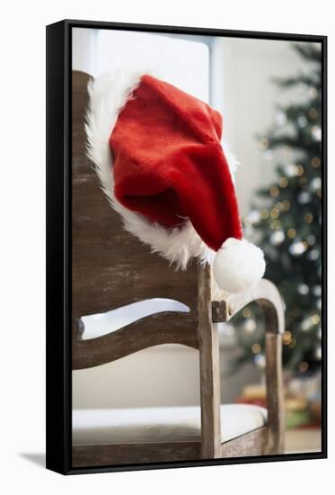 Santa Hat on Chair-Pauline St^ Denis-Framed Stretched Canvas