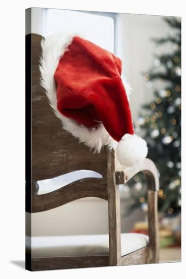 Santa Hat on Chair-Pauline St^ Denis-Stretched Canvas