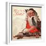 Santa His Eyes Twinkle-null-Framed Giclee Print